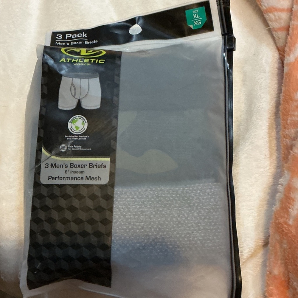 Athletic Works 3-pack of men's boxer brief men's size XL 40-42